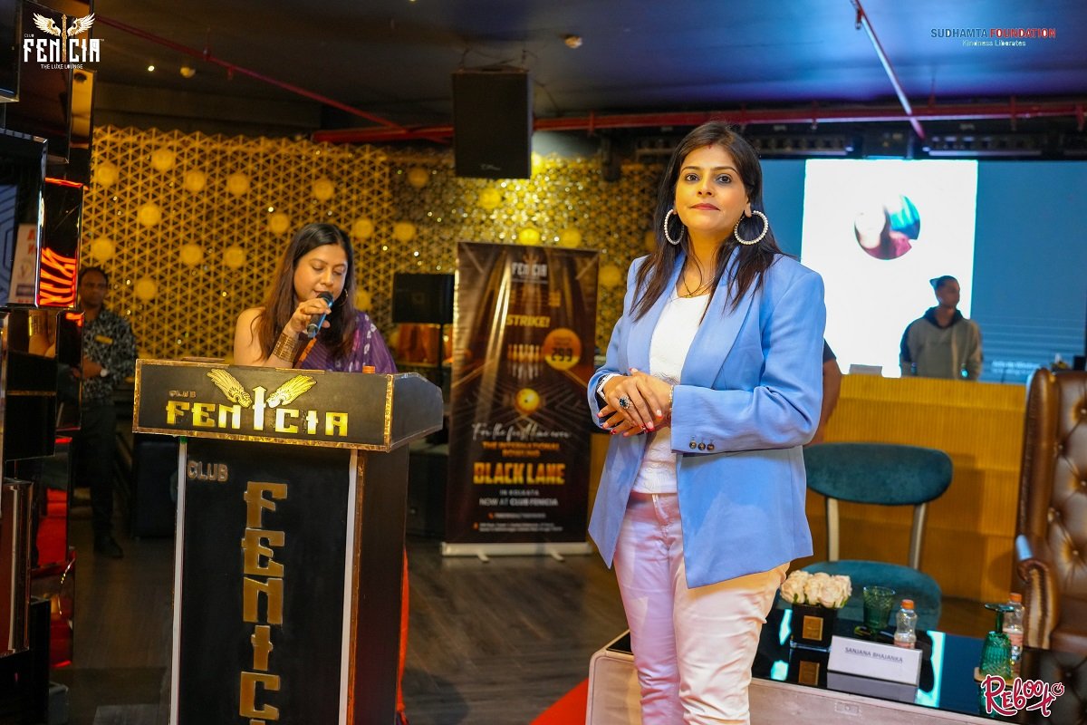 Aanya, Founder of Project Sahaara, at a community event in Kolkata